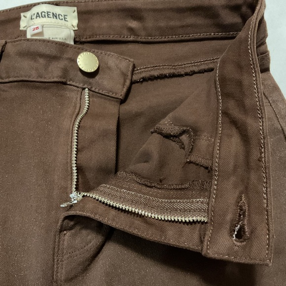 L’ Agence Margot Skinny Jeans Brown High Rise - Picture 9 of 12